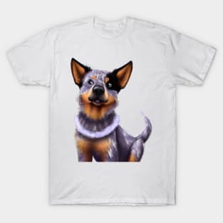 Cute Australian Cattle Dog Drawing T-Shirt